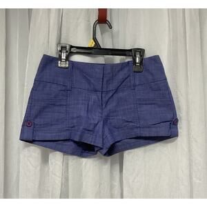 VTG Y2K Guess Mini Micro Shorts Preppy Academia Grunge Low Rise Sz 24 Purple